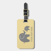 Étiquette À Bagage Étiquette grise faite sur commande de bagage de (Devant Vertical)