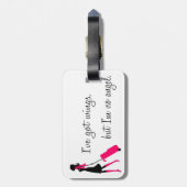 Étiquette À Bagage Étiquette impertinente de bagage de steward (Dos Vertical)