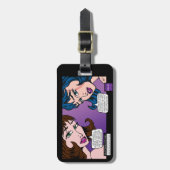 Étiquette À Bagage Étiquette impressionnante de bagage d'art de bruit (Devant Vertical)