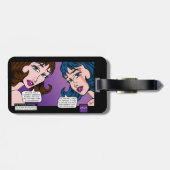 Étiquette À Bagage Étiquette impressionnante de bagage d'art de bruit (Dos horizontal)