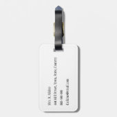 Étiquette À Bagage Étiquette inhabitée tropicale de bagage d'île (Dos Vertical)