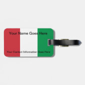 Étiquette À Bagage Étiquette italienne de bagage de drapeau de (Dos horizontal)