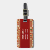 Étiquette À Bagage Étiquette japonaise de bagage de tissu (Devant Vertical)