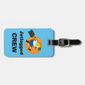 Étiquette À Bagage Étiquette Jetlagged de bagage d'équipage (Devant horizontal)