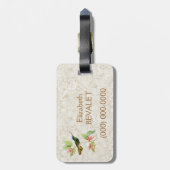 Étiquette À Bagage Étiquette magnifique de bagage de colibri (Dos Vertical)