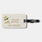 Étiquette À Bagage Étiquette magnifique de bagage de colibri (Dos horizontal)