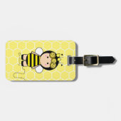 Étiquette À Bagage Étiquette mignonne de bagage d'abeille (Devant horizontal)
