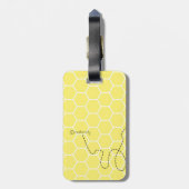Étiquette À Bagage Étiquette mignonne de bagage d'abeille (Dos Vertical)