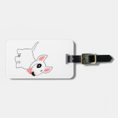 Étiquette À Bagage Étiquette mignonne de bagage de bull-terrier de (Devant horizontal)