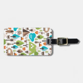 Étiquette À Bagage Étiquette mignonne de bagage de faune de camping (Devant horizontal)