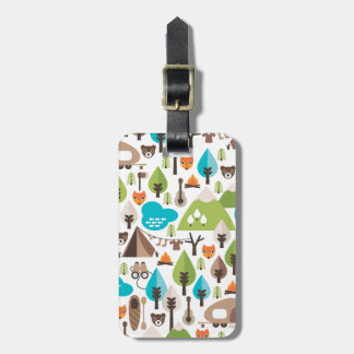 Étiquette À Bagage Étiquette mignonne de bagage de faune de camping