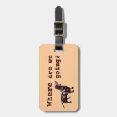 Étiquette À Bagage Étiquette mignonne de bagage de teckel (Devant Vertical)