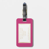 Étiquette À Bagage Étiquette minuscule de bagage de point de polka (Dos Vertical)