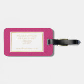 Étiquette À Bagage Étiquette minuscule de bagage de point de polka (Dos horizontal)