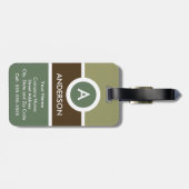 Étiquette À Bagage Étiquette moderne de bagage d'affaires de (Dos horizontal)