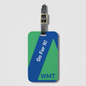 Étiquette À Bagage Étiquette Monogramme/bagage Customisé (Devant Vertical)