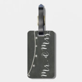 Étiquette À Bagage étiquette Mr&Mrs, lumières de bagage de tableau de (Dos Vertical)