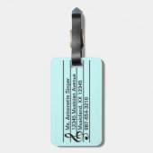 Étiquette À Bagage Étiquette musicale de bagage de symbole de clef (Dos Vertical)