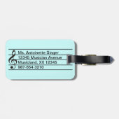 Étiquette À Bagage Étiquette musicale de bagage de symbole de clef (Dos horizontal)