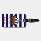 Étiquette À Bagage Étiquette nautique de bagage de voilier (Devant horizontal)