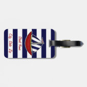 Étiquette À Bagage Étiquette nautique de bagage de voilier (Dos horizontal)