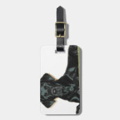 Étiquette À Bagage Étiquette noire de bagage de laboratoire (Devant Vertical)