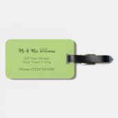 Étiquette À Bagage Étiquette noire de bagage de Labrador (choisissez (Dos horizontal)