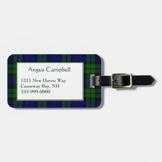 Étiquette À Bagage Étiquette noire faite sur commande de bagage de (Devant horizontal)