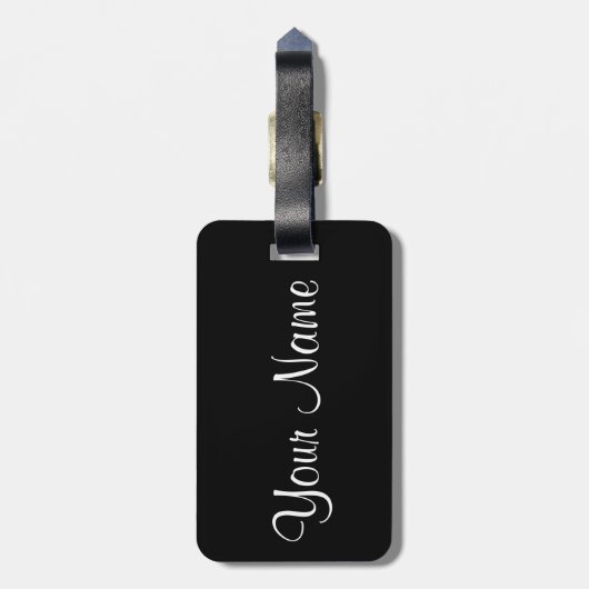 Étiquette À Bagage Étiquette nommée faite sur commande de bagage de (Dos Vertical)