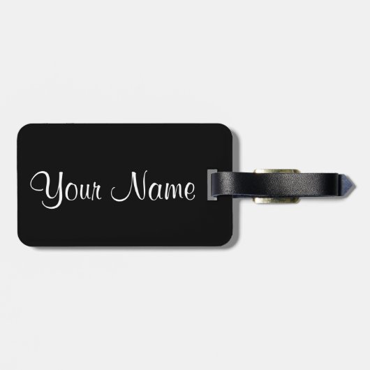 Étiquette À Bagage Étiquette nommée faite sur commande de bagage de (Dos horizontal)