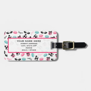 Étiquette À Bagage Étiquette orientée française de bagage