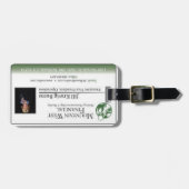 Étiquette À Bagage Étiquette personnalisable de bagage de carte de (Devant horizontal)