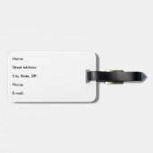 Étiquette À Bagage Étiquette personnalisable de bagage de voyage de (Dos horizontal)