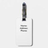 Étiquette À Bagage Étiquette personnalisable de bagage du Flamant (Dos Vertical)