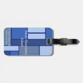 Étiquette À Bagage Étiquette personnalisable d'école de robot (Dos horizontal)