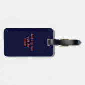 Étiquette À Bagage Étiquette personnalisable orange de bagage du miel (Dos horizontal)