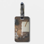 Étiquette À Bagage Étiquette personnalisée de bagage d'aventure de (Dos Vertical)