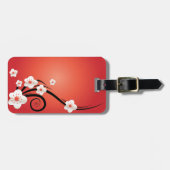 Étiquette À Bagage Étiquette personnalisée de bagage de fleurs de (Devant horizontal)