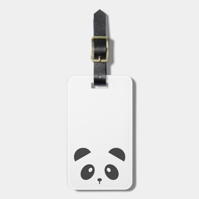 Étiquette À Bagage Étiquette personnalisée de bagage de panda (Devant Vertical)