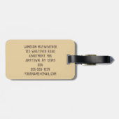 Étiquette À Bagage Étiquette personnalisée de bagage de Pangolin (Dos horizontal)