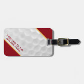 Étiquette À Bagage Étiquette personnalisée drôle de bagage de boule (Devant horizontal)
