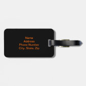 Étiquette À Bagage Étiquette personnalisée pour le crâne de la flamme (Dos horizontal)