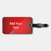 Étiquette À Bagage Étiquette personnalisée unique rouge de bagage (Dos horizontal)
