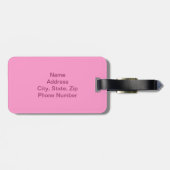 Étiquette À Bagage Étiquette Pink Camouflage Skull Luggage (Dos horizontal)