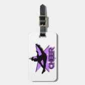 Étiquette À Bagage Étiquette pourpre de bagage d'acclamation (Devant Vertical)