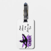 Étiquette À Bagage Étiquette pourpre de bagage d'acclamation (Dos Vertical)