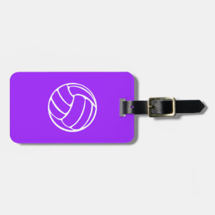 Étiquette À Bagage Étiquette pourpre de bagage de volleyball