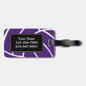 Étiquette À Bagage Étiquette pourpre de bagage de volleyball de (Dos horizontal)