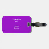 Étiquette À Bagage Étiquette pourpre de bagage des "textes" de zèbre (Dos horizontal)
