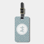 Étiquette À Bagage Étiquette principale grecque de bagage de motif de (Devant Vertical)